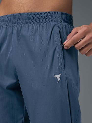 Image of TECHNOSPORT Men's Solid Slim Fit Sports Track Pants with TS LYTRA | Quick-Dry, Moisture-Wicking, UPF 50+ & Odour-Resistant Activewear for Gym, Running & Training