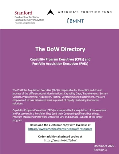 The DoW Directory: Portfolio Acquisition Executives (PAEs), Capability Program Executives