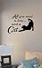 JS Artworks All You Need is Love and a Cat Vinyl Wall Art Decal Sticker