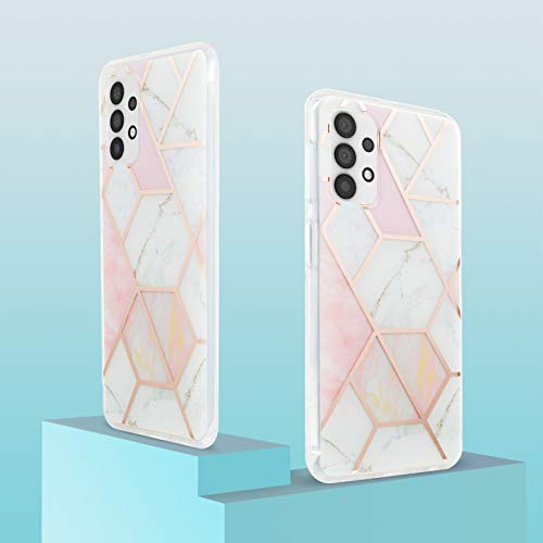 Gevallen voor Samsung Galaxy A32 5G, marmeren patroon TPU hoesje (roze) - Image 5