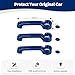 JOSHELA for Jeep JK Door Handle Cover Trim Blue for Jeep Wrangler JK 2DR 2007-2017 Blue Exterior Accessories 3pcs