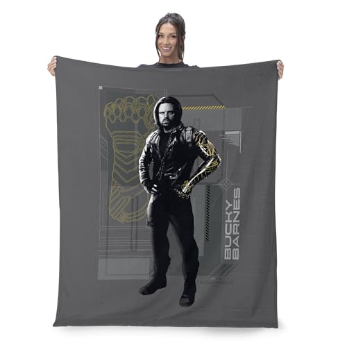 Marvel Thunderbolts Bucky Barnes Silk Touch Throw Blanket 50 x 60 Inches Soft Plush Cozy Blanket for Sofa Bed or Travel