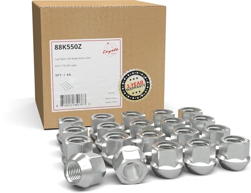 Image of Wheel Accessories Parts 20 Pcs M12x1.75 12x1.75 Thread Open End Bulge Acorn 21mm 0.84 inch Long Lug Nuts Zinc 3 /4 inch 19mm Hex Fits Ford F-150 Expedition | Lincoln Navigator