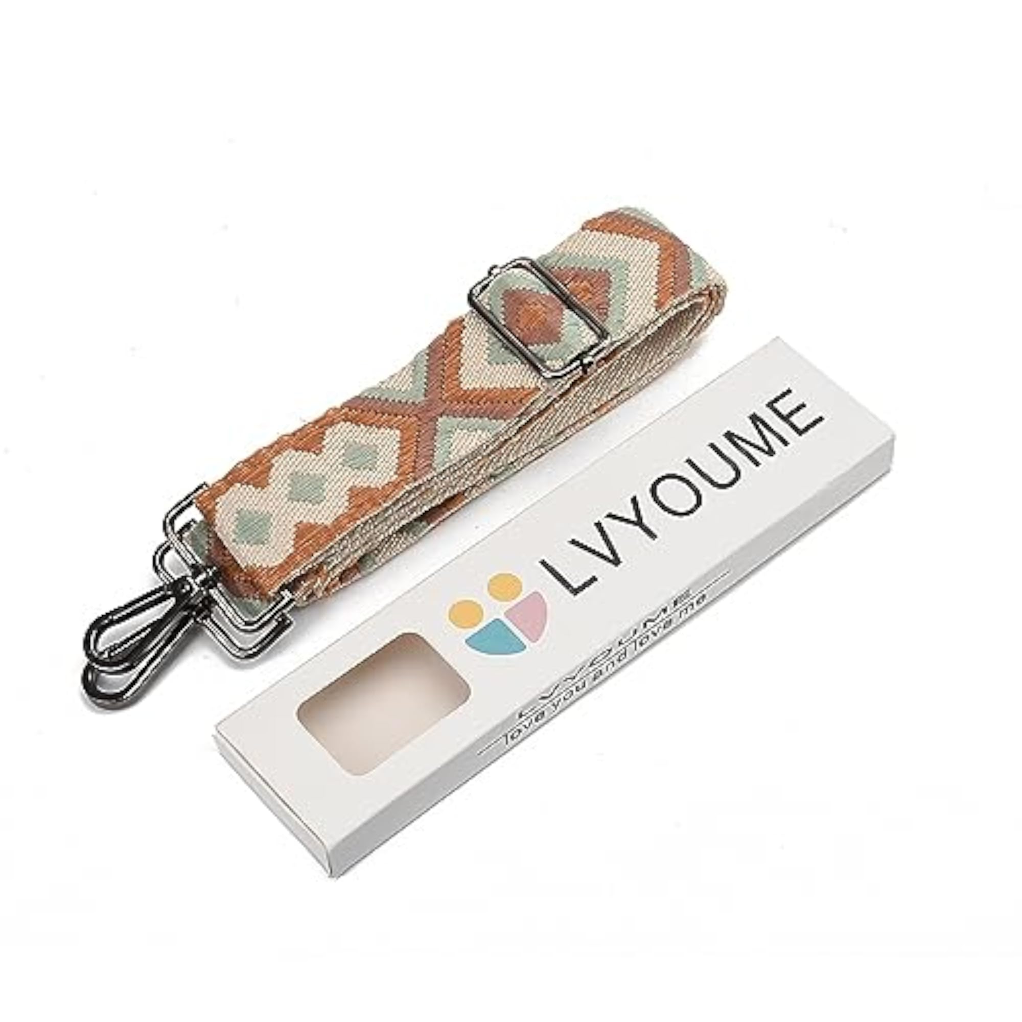 Purse Strap with Silver Hardware, Adjustable