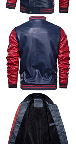 JMSUN Jaqueta Masculina Casaco bordado jaquetas de beisebol pu casacos de couro masculino slim fit f