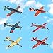 Kicko Flying Glider Planes - Toys for Party, Kids and All Ages - Hand Launch - Easy Assembly - Styrofoam Assorted, 8 Inch - Set of 12