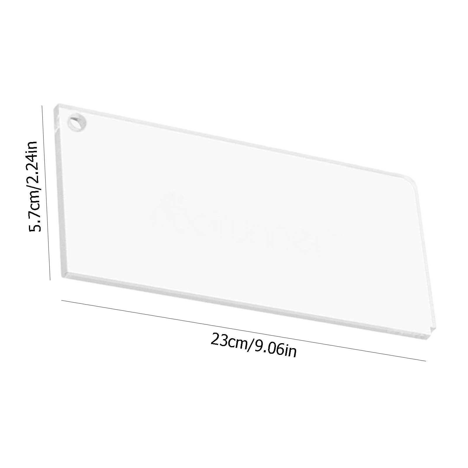 Rascador de cera de acrílico para esquís y tablas de snowboard 23 x 5,7 x 0,4 cm transparente
