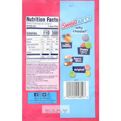 Dulces Sweetzo Twisted Holiday Punch Ropes 3 oz Pack 3 miniatura 2