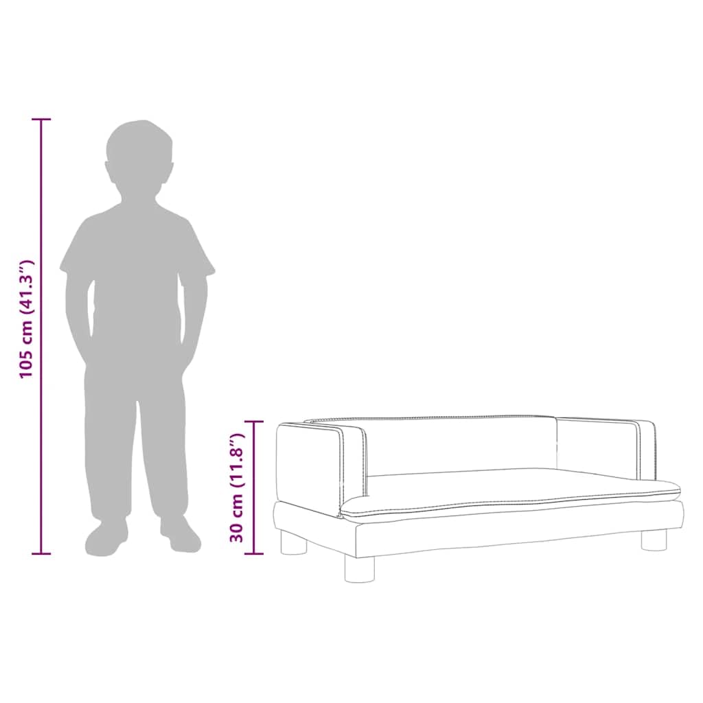vidaXL Sofa dla dzieci, różowa, 80x45x30 cm, aksamit, sofa dziecięca, sofa do pokoju dziecięcego, mała sofa, sofa dla dziecka, minisofa