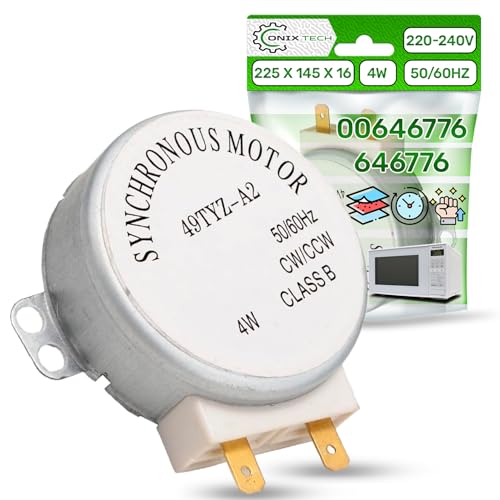 Synchrone Moteur Micro Onde 49TYZ-A2 avec Vitesse 5-6Rpm Direction CW/CCW Puissance 4W 220-240V 49/60Hz Ø 49 mm - ONIX TECH