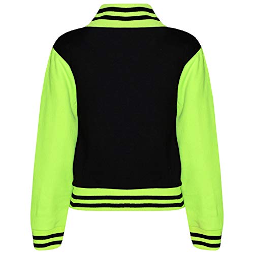 Baseball Contrast Jacket Varsity Style Coat Long Sleeves Sports New Fashion Unisex Girls Boys Age 2-13 Years2