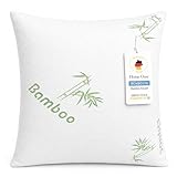 Home Oase Orthopädisches Nackenstützkissen - Kopfkissen aus druckausgleichendem Visko-Gelschaum (Memory Foam) mit Bamboo-Bezug - Kissen in 80x80 cm - Höhe 15cm