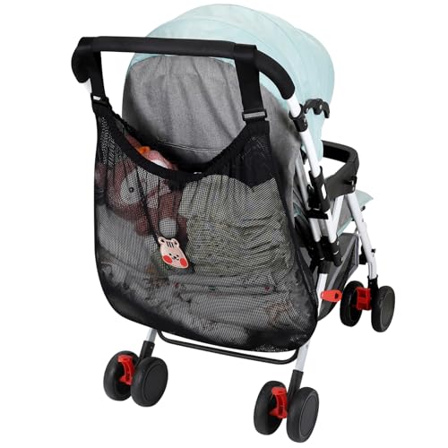 Accmor Universal Stroller Organizer Large Storage Stroller Bag Fits for Uppababy Nuna Britax Doona Strollers Non-Slip Adjustable Storage Mesh Caddy Accessories for Stroller Crib