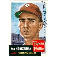 Sports Memorabilia Autograph Warehouse 244300 Ken Heintzelman Autographed Baseball Card - Philadelphia Phillies 1991 1953 Topps Archives - No. 136