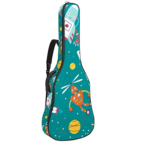 Sac à dos pour basse acoustique et guitare électrique robots mignons