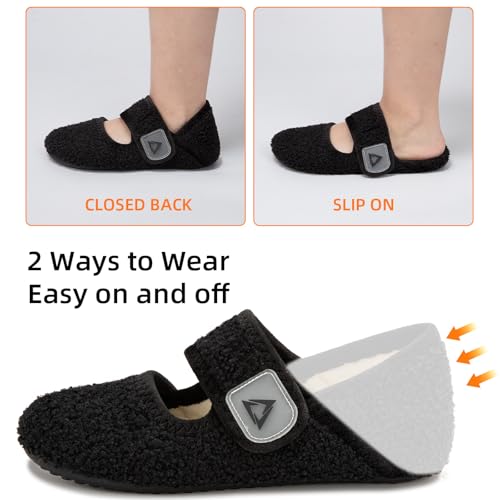 ATHMILE House Slippers for Women Men Indoor Barefoot Slippers Socks Wide Diabetic Shoes Adjustable Soft Slip on House Slippers for Home Bedroom Travel2
