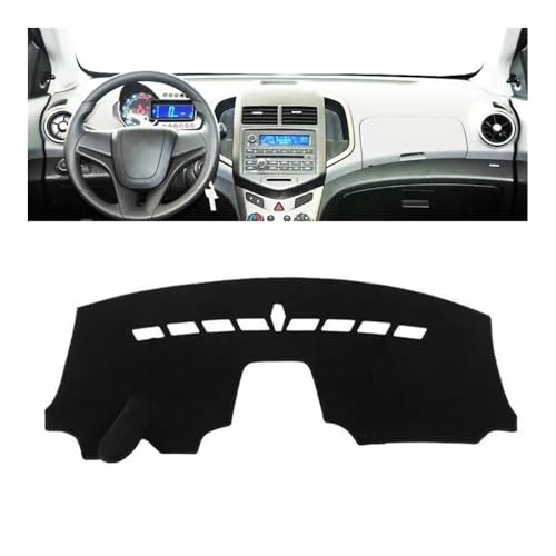 Tapis de tableau de bord anti-dérapant noir pour Sonic Aveo Barina 2011-2018