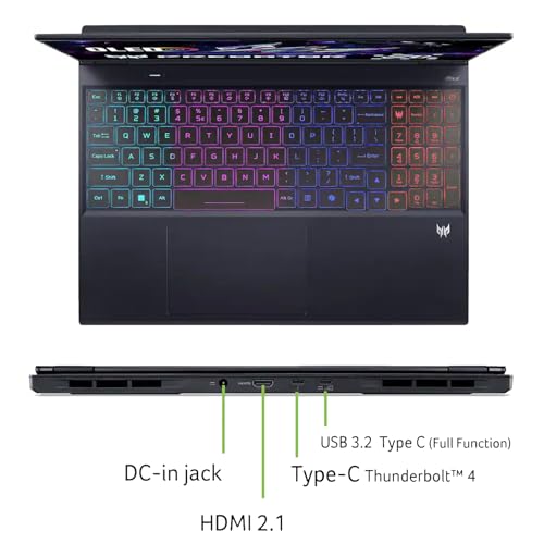 Image of Acer Predator Helios Neo 16S Gaming Laptop - GeForce RTX 5070 Ti, Intel Ultra 9 275HX, 16 inch 2.5K WQXGA 240Hz, Backlit Keyboard, Win 11 Pro, for Gamer, Accessory Kit(64GB DDR5 + 8TB SSD)