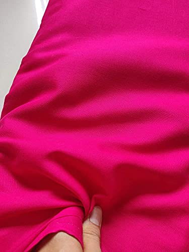 Image of M Fabrics Cotton Solid Fabric Lining Cloth Material (Pure Cotton Unstitched Fabric, Women'S Textiles Lining Material) - (40 Inches Width) (Color May Vary) Pack Of (5 Meters, Dark Pink /Rani)