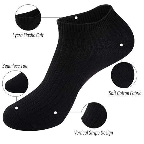 Heatuff 8 Pairs Ankle Socks for Women,Comfy Cotton Breathable Fabric for Womens,Thin Ankle Socks for Casual2