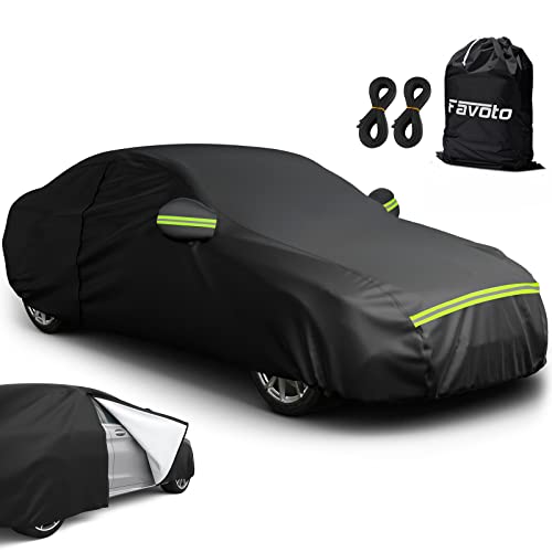 Telo Copriauto Impermeabile Compatibile con Fiat Punto 199 III EVO Grande Punto 2005-2019, Copertura Auto per Esterno Copertura Auto Traspirante protezione da Pioggia Neve Brina Polvere Raggi Solari