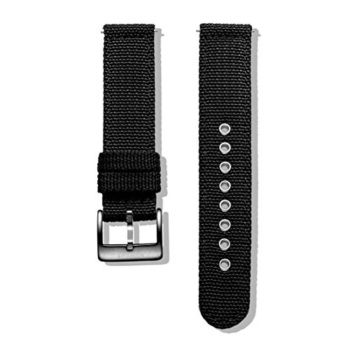 Bracelet montre cuir véritable 18mm et toile robuste avec fixation étanche