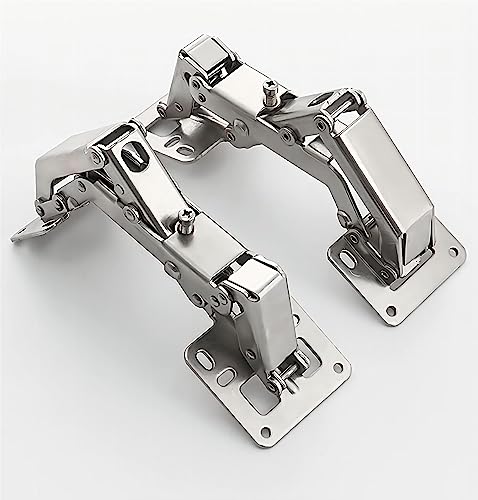 Qrity 2 Pcs 175 Degree Hinges Soft Close Hinge Hydraulic Frameless Cabinet Doors Hinges Adjustable Mounting Hinges For Cabinet, Cupboards, Wardrobe #TOP5