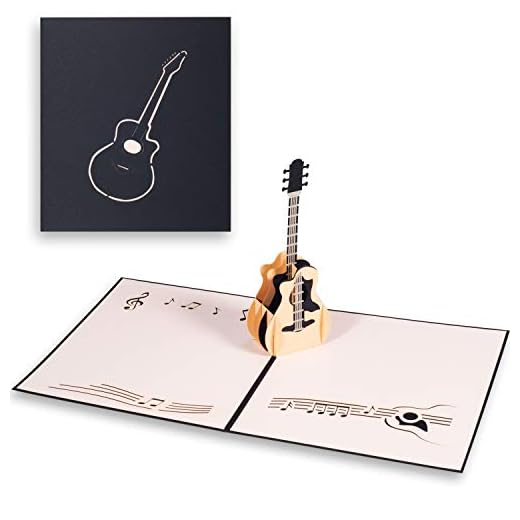 ANEWISH 3D Pop-up Guitarra Tarjeta de cumpleaños,Tarjeta de graduación, Tarjeta de Invitación Tarjeta de Aniversario con Sobre para su Familia, Amantes, Amigos o colegas