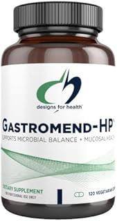 Designs for Health GastroMend HP - Gut Health Supplements - Gut Mucosa Support with Mastic Gum + DGL Licorice + 'Vitamin U' - May Help Occasional Bloating or Upset Stomach - Vegan (120 Capsules)