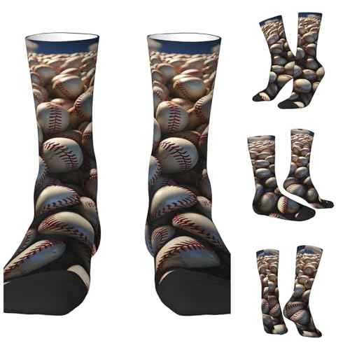 LZQPOEAS Baseball Athletic Socks Unisex Cushioned Crew Socks Hiking Running Calf Sock Soft Above Ankle Sock
