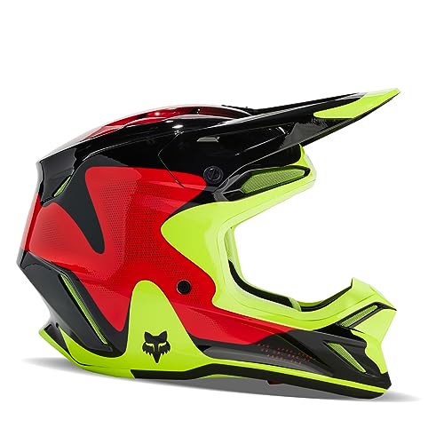 FOX V3 HELMET REVISE RED/YELLOW S