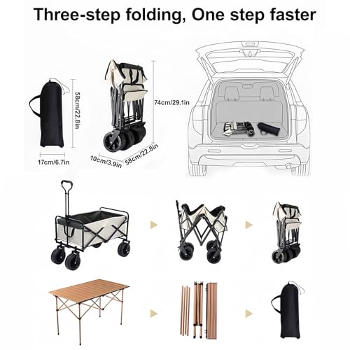 Carretilla plegable para mano, extra grande, uso rudo miniatura 6