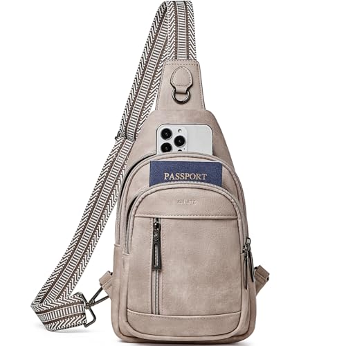 Image of cakang Womens Sling Bag Crossbody Bags for Women Vegan Leather Sling Backpack Daypack Fanny Pack Crossbody Purse Travel