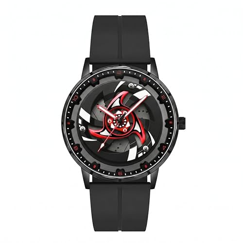 Image of GOLDENIZE FASHION Branded Men's Sport Quartz Watch Arrow Wheel Dial 360 Rotating Casual Fashion Stainless Steel Alloy Mens & Boy's Luxury Metal Gift Creative Watch
