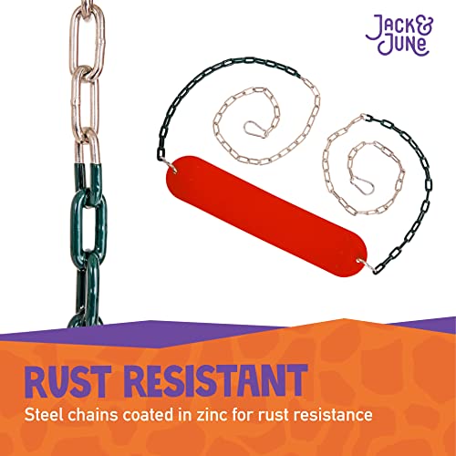 Jack & June Red Belt Playset Swing With 80” Chains Made For 5’ And 6’ Deck Height #TOP3