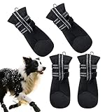 Dog Shoes,4 Piece Anti-Slip Pads | Warm Pet Boots for...