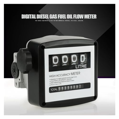 Medidor de combustible mecánico de 4 dígitos y rosca interna para regular flujo de diésel 2