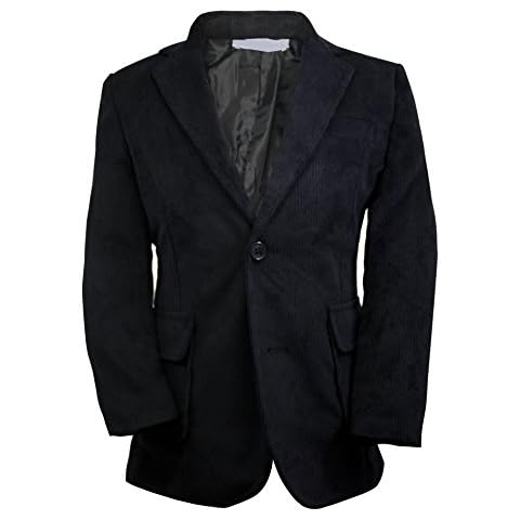 Luca Gabriel Toddler Boys' Black Single Breasted Corduroy Blazer Jacket - Size 10 Cover