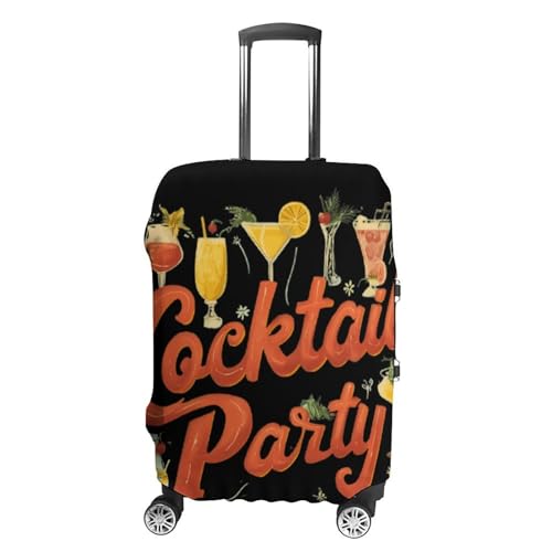 Cocktail Party Vintage 80s Luggage Covers Washable Travel Suitcase Cover Elastic Baggage Protector