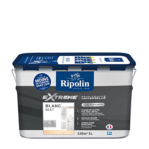 Ripolin - Sous-Couche Universelle Extrême - Enduit Avant Peinture - Blanc Mat - 5 Litres