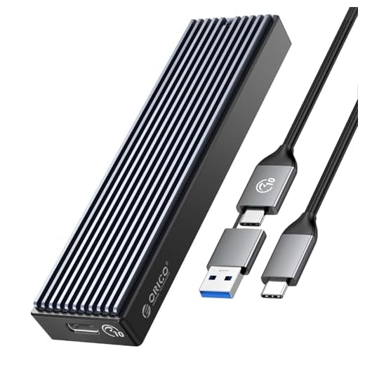 ORICO M.2 NVMe SSD Gehäuse USB-C Adapter 10Gbps USB3.2/ USB3.1 Gen2 für PCIe NVMe M-Key/M+B Key SSD, Externe M2 SSD Gehäuse Größe 2230/ 2242/ 2260/ 2280, Untersützt UASP-M2PV