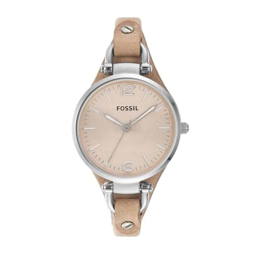 FOSSIL Womens Watch Georgia, 32mm case size, Quartz movement, Leather strap