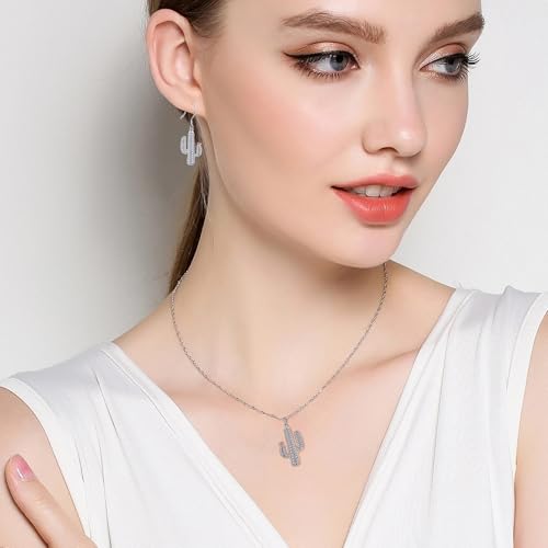 Urn Necklaces for Ashes 925 Sterling Silver Breast Cancer/Father Daughter/Cactus Pendant Necklace Cremation Memorial Keepsake Jewelry for Ashes of Loved Ones for Women2