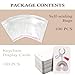 ZYNERY 100 PCS Keychain Display Cards, 3 x 4.7 Inch Keychain Holder with Self-Sealing Bags, Card Display Rack for Displaying Keyring Jewelry Bulk Keychains Packaging Supplies (White)