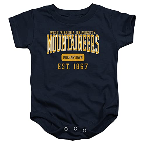 West Virginia University Official Est. Date Unisex Infant Snap Suit for Baby,Navy, 24 Months