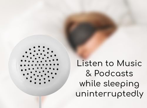 Image of KUJOBUY Pillow Speaker 3.5mm Mini Under Pillow Musick for iPod MP3 Phone Flat Speaker Sleep or Hypnosis Sound Portable Sleeping Sound Mini Pillow Speaker Small Audio System