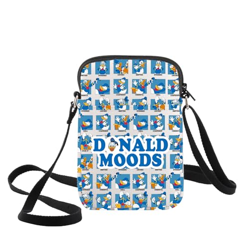 WZMPA Funny Duck Crossbody Bag Duck Lover Gift Duck Moods Shoulder Bag Cartoon Duck Merchandise