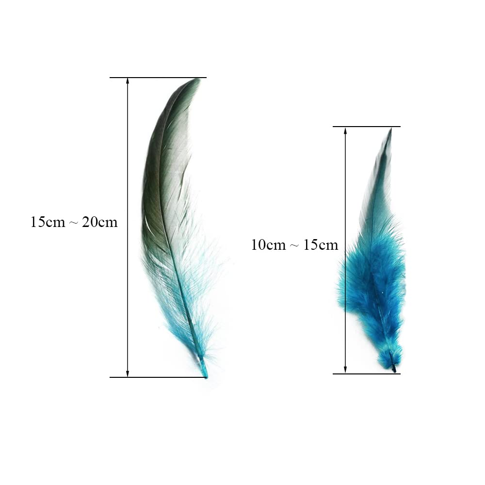 Lot De 200 Plumes Colorées Homirty - 10-15cm, Naturelles, Stérilisées - DIY, Déco, Coiffure, Attrape-rêves