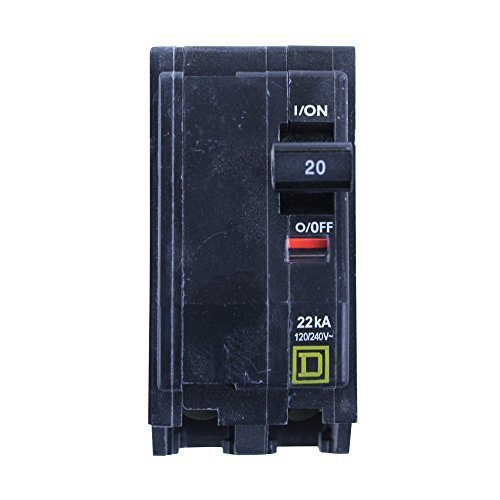 Square D QOB220VH 20 Amp 2-Pole Circuit Breaker 22K AIC 120/240Vac
