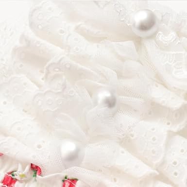 きゃんナナ　いちご柄シフォンドッキングワンピース　ホワイト Amazon.co.jp: いちご柄シフォンドッキングワンピース (ホワイト